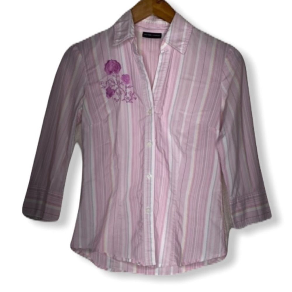 Vintage NY & Company Embroidered Blouse